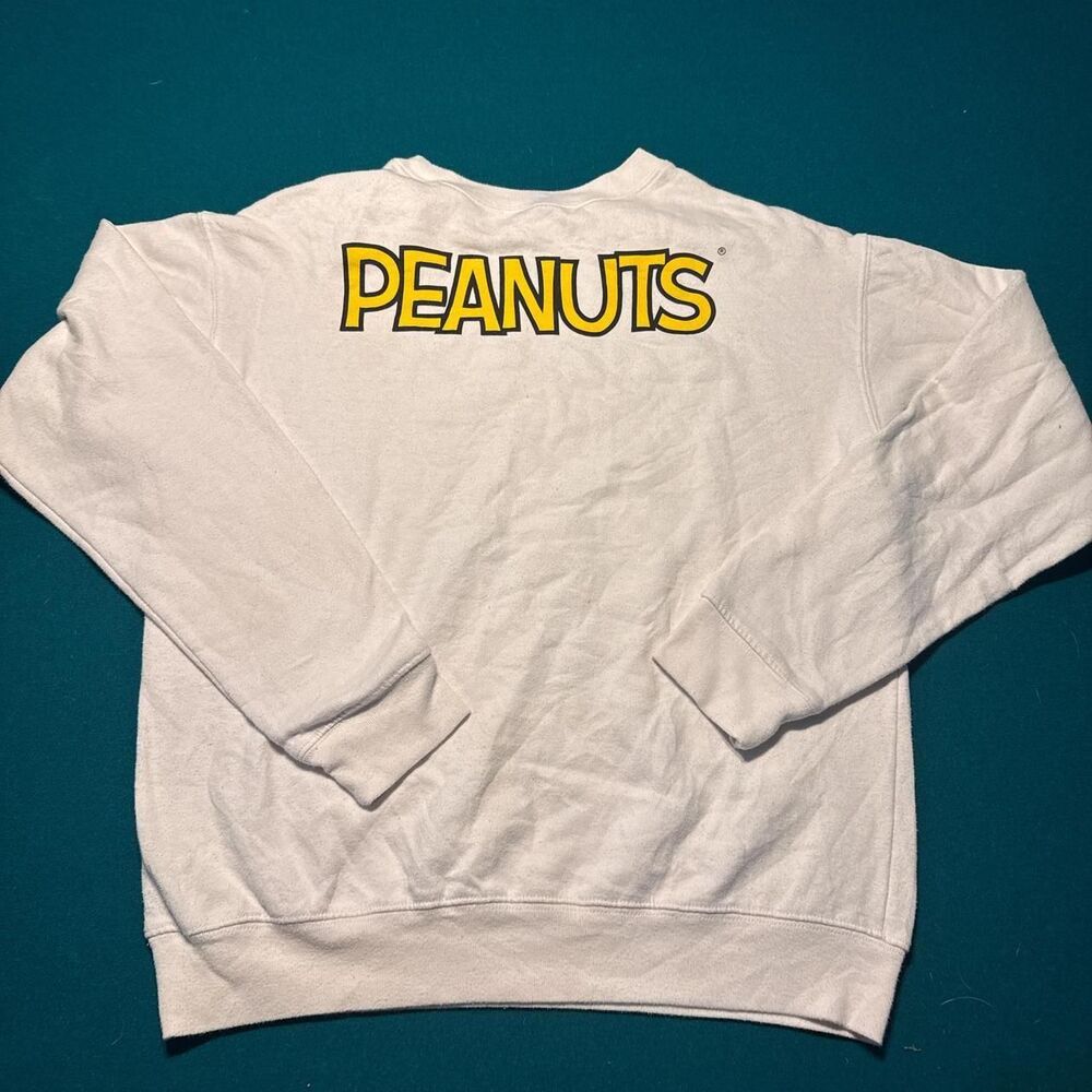 Peanuts White Crewneck Sweatshirt Small Preowned - Picture 2 of 3
